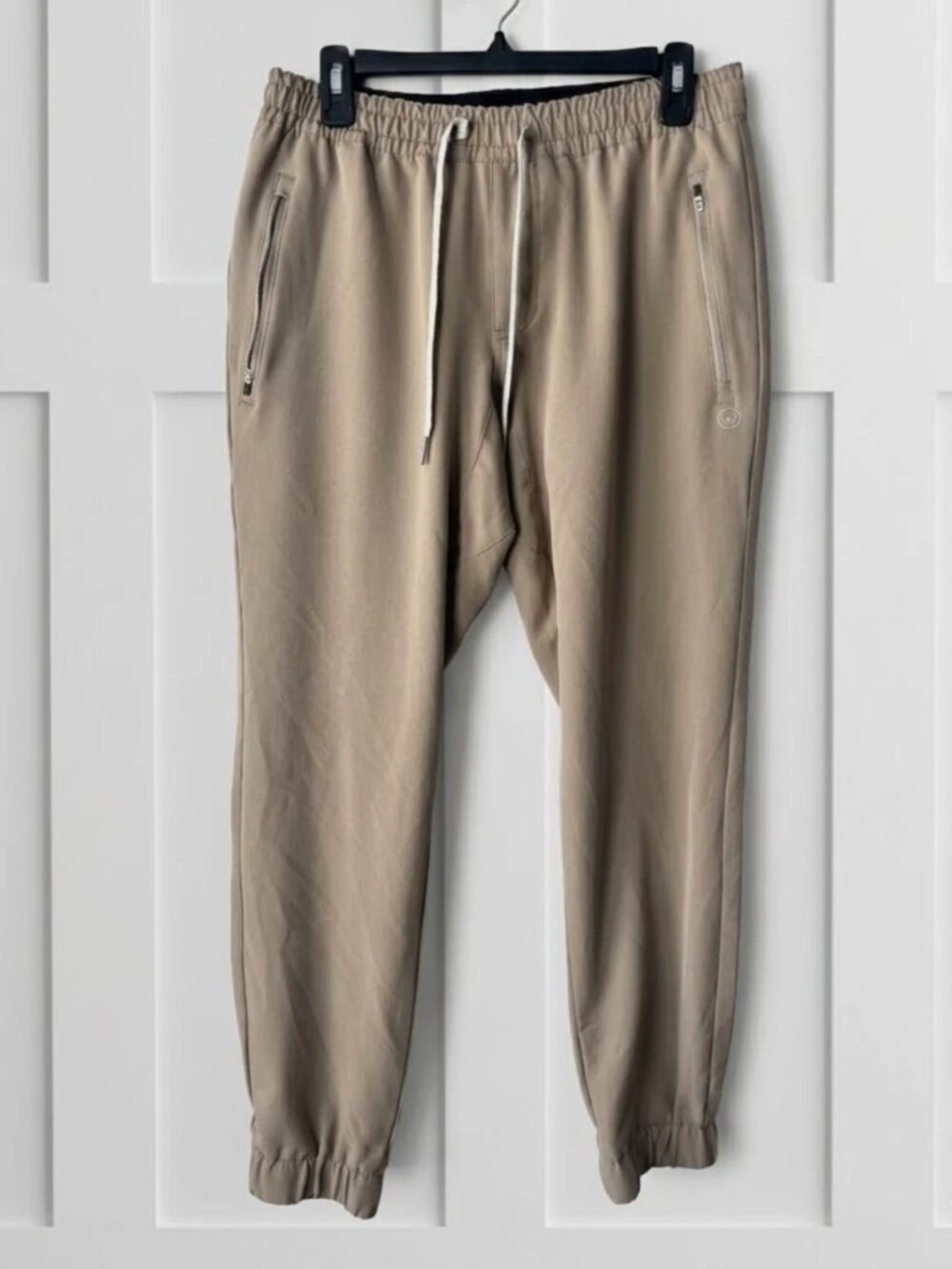Wowie Inlines Joggers Mens M Khaki Athletic Pants Lightweight Stretch Training